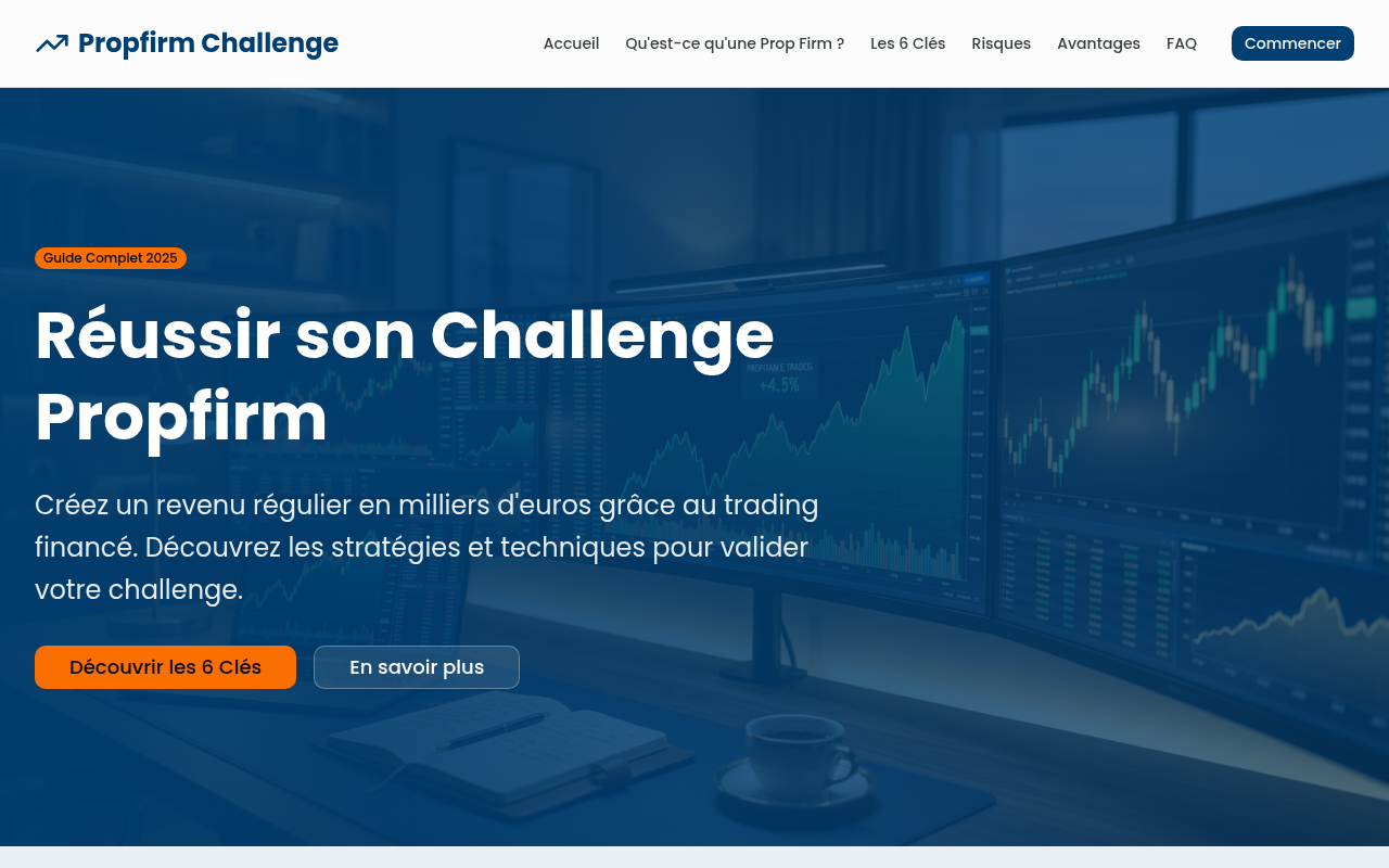 Aperçu de Réussir son Challenge Propfirm